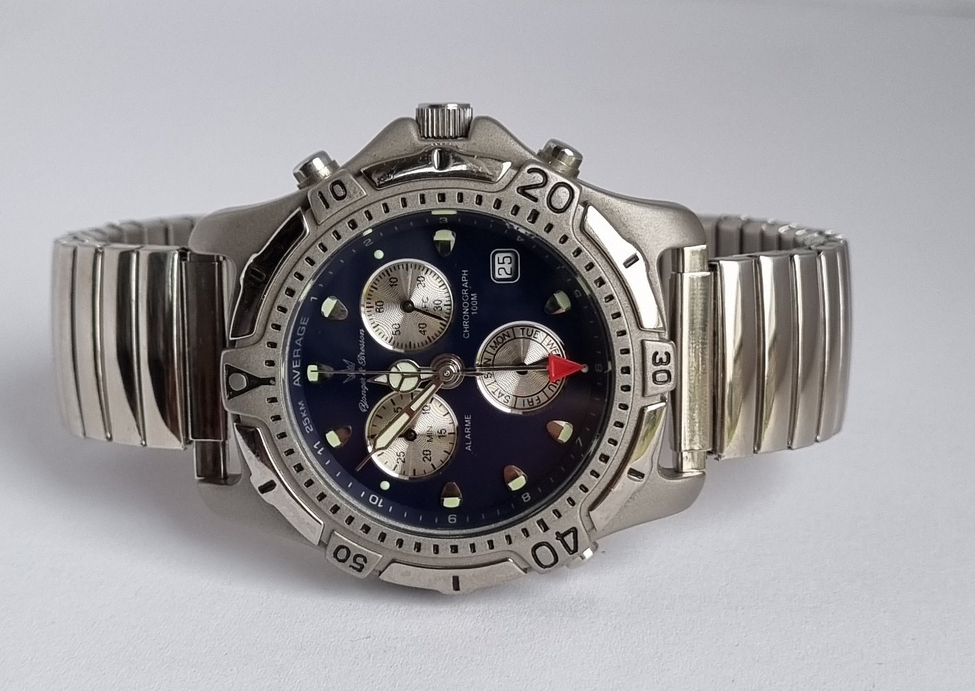 Rare vintage des années 1990 Français Yonger Bresson Blue Men's