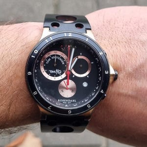 Rare Danish 2006 Rosendahl Tom Kristensen Sevent MPH Chronograph Men's Quartz Watch