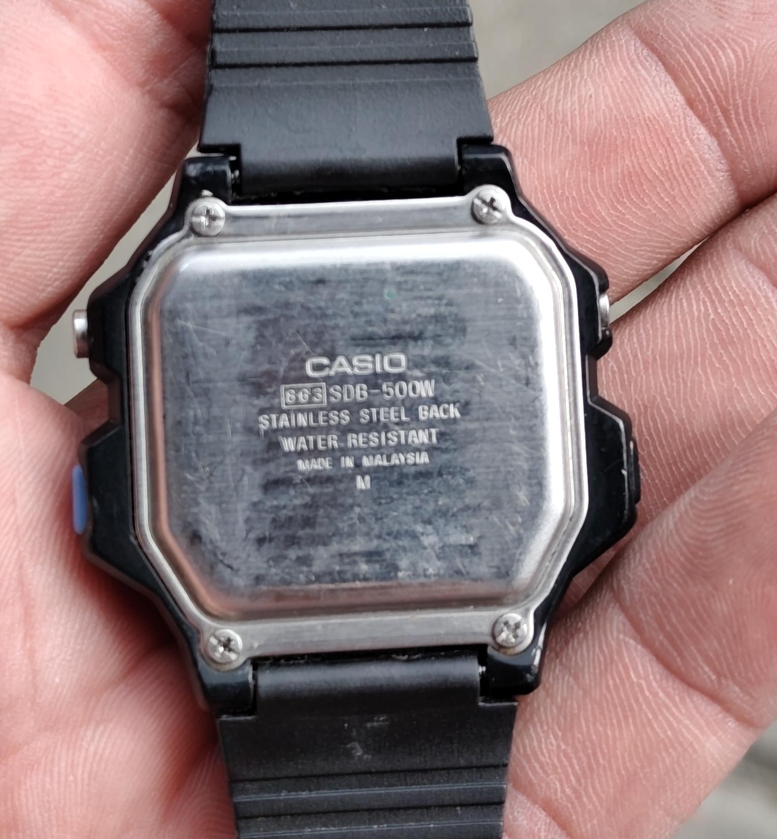 Original Vintage 1989 CASIO SDB-500W (863) Lap Memory 30 Men