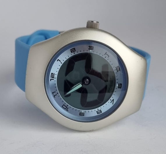 Rare Vintage 2000 FOSSIL JR-7982 Bic Tic Animated Dial Men's