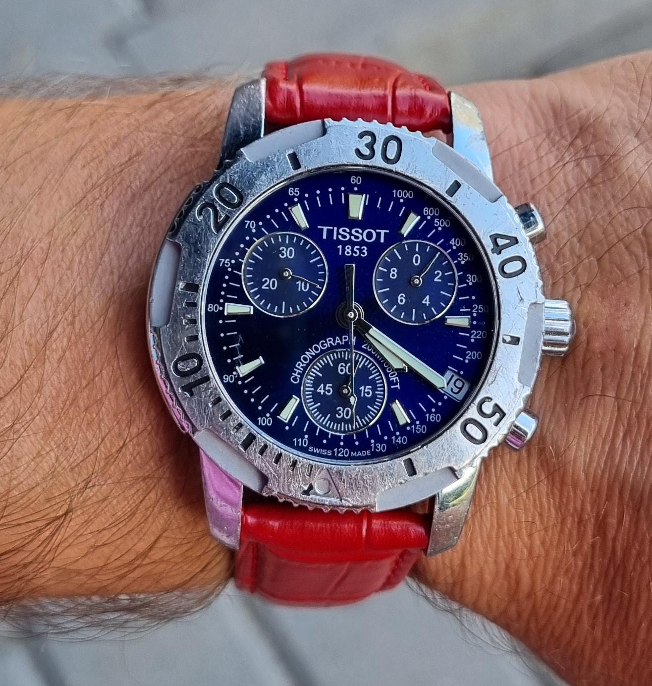 Swiss 2005 TISSOT T362/462K PRS200 Blue Dial Men's Quartz