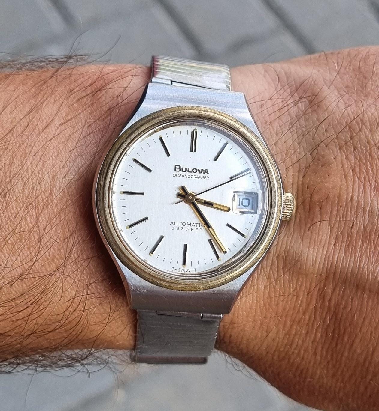 Vintage 1979 Swiss BULOVA Oceanographer 1132.10 Men s Automatic Watch W Day Etsy UK
