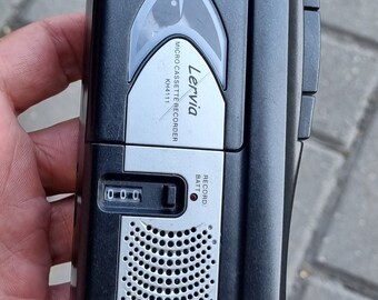 RARE Vintage 1996 German LERVIA KH4111 Handheld Micro-Cassette Voice Recorder