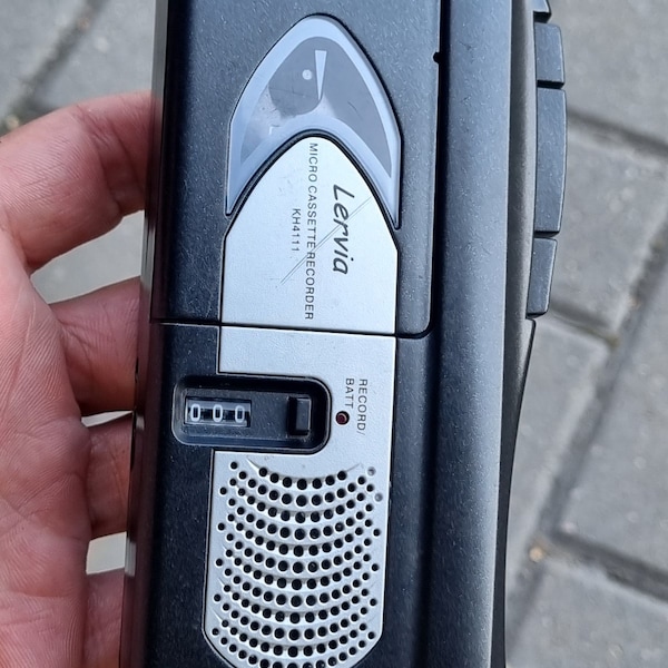 RARE Vintage 1996 German LERVIA KH4111 Handheld Micro-Cassette Voice Recorder