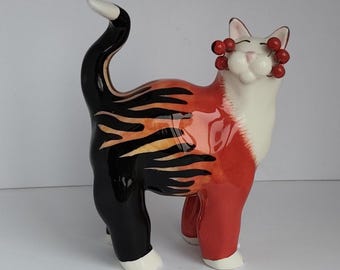 Selection of Amy Lacombe Whimsiclay Cat Figurine Collection Annaco