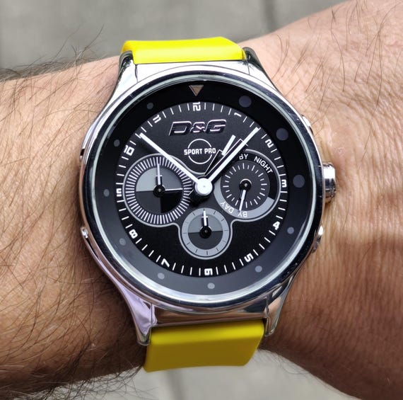 2000年製ヴィンテージD&Gタイム「スポーツプロ」メンズクォーツクロノ