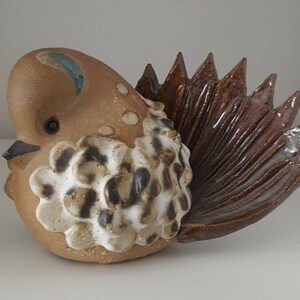 Vintage Swedish 60's Kurt Addin , Glumslöv Large Ceramic Bird Figurine
