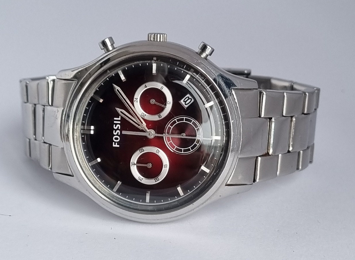 Beautiful 2011 FOSSIL Ansel FS-4675 Chronograph Men's Quartz Watch