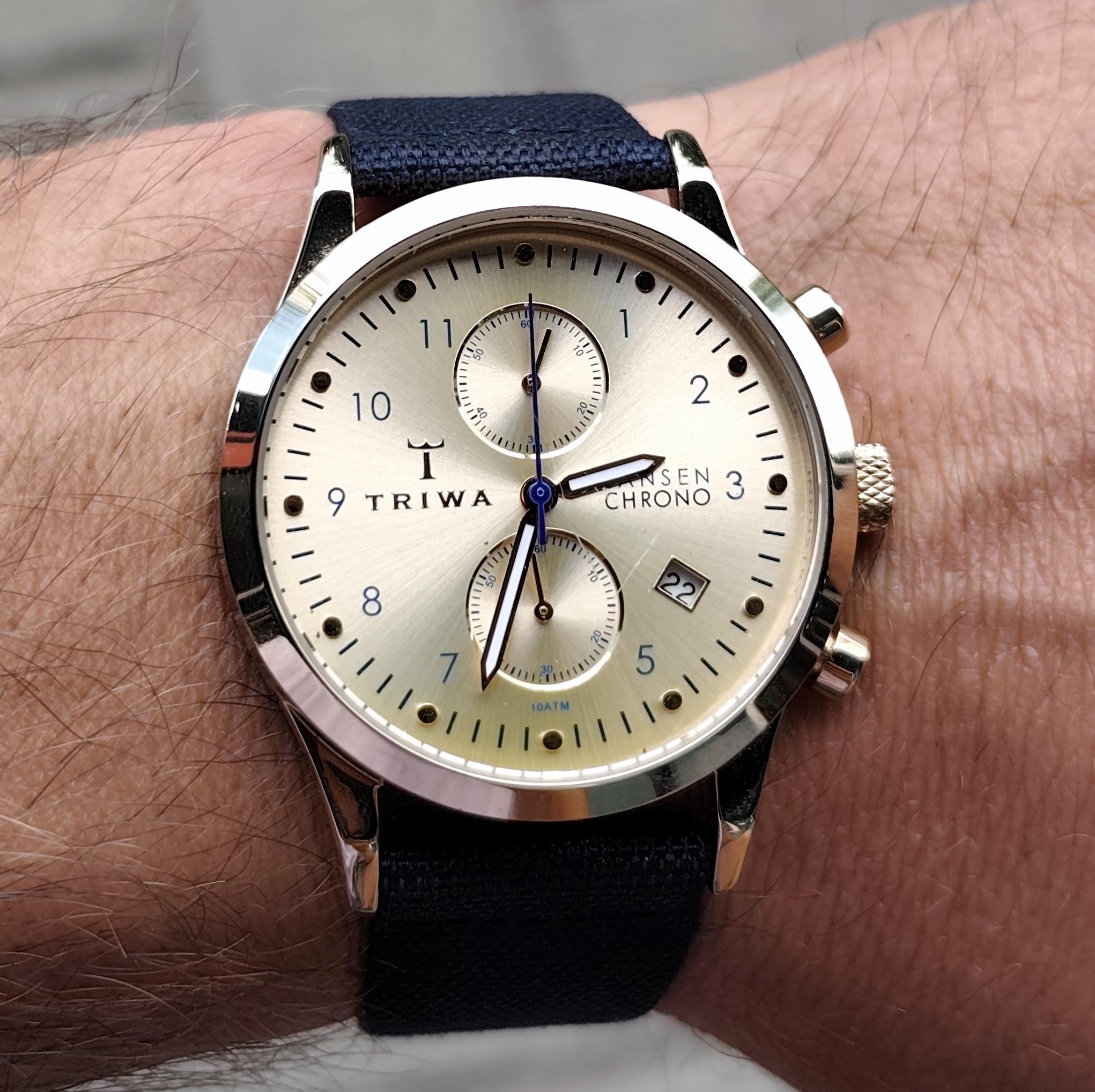 Swedish 2014 TRIWA Stockholm LANSEN LCST 103 Navy Gold Chrono