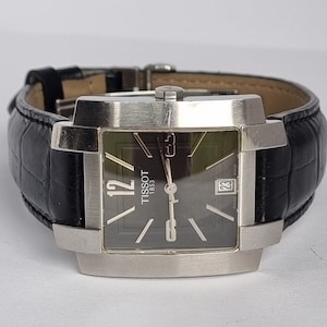 Genuine 2008 TISSOT T-trend Tank L860/960 Square Black Dial Men's