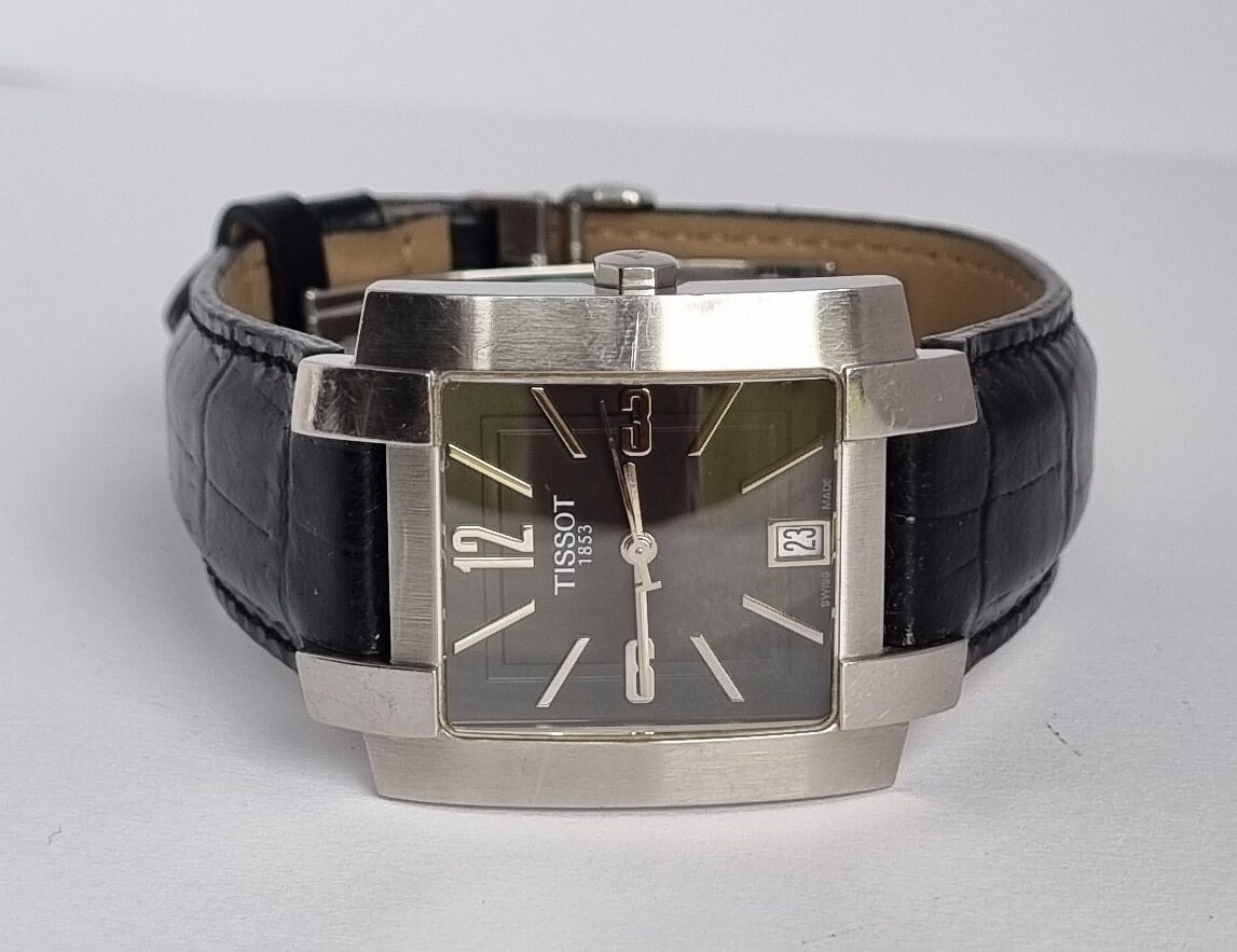 Genuine 2008 TISSOT T-trend Tank L860/960 Square Black Dial Men