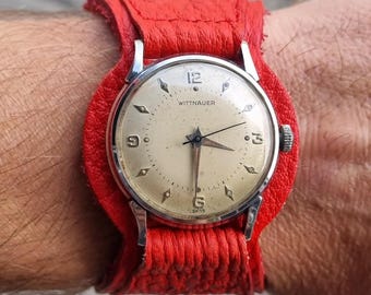 Vintage 1950-tals USA Wittnauer 11ESB ETA 1080 mekanisk herrklocka (krabbboett)