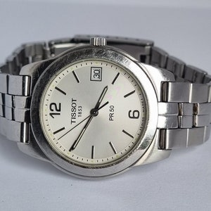 Genuine Swiss 2005 TISSOT PR50 J376/476K White Silver Men's