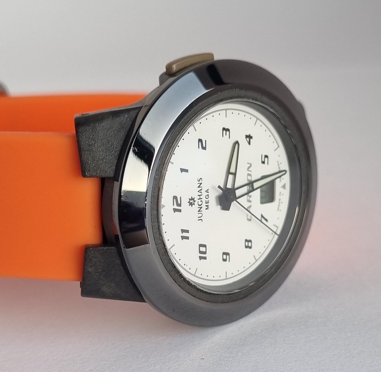 Vintage German JUNGHANS 50/2991 003 Mega Carbon Men's Quartz Radio