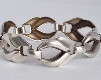 Beau bracelet moderniste allemand des années 60 en argent 835 pour femme