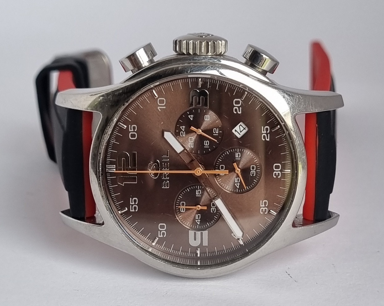 Buy Vintage 2000 Italian BREIL BW0059 Brown Dial Men s Quartz Chronograph Watch Online in India Etsy