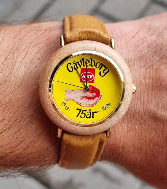 Swedish 1919 1994 Gavleborg ABF Advertising Quartz Watch 75th Anniversary of the Company Etsy UK