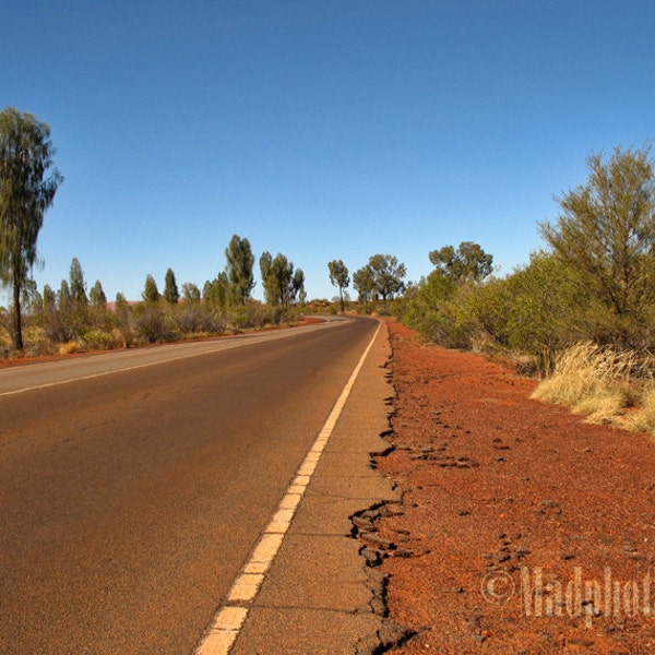 Australia Photography - Print of the Outback Near Uluru (Ayers Rock) in Australia