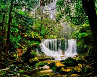 Waterfall cross stitch, nature pattern k, pattern keeper, forest cross stitch, counted cross stitch, PDF