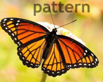 Butterfly cross stitch pattern, monarch butterfly, pattern keeper, cross stitch pattern, butterfly embroidery, butterfly needlepoint