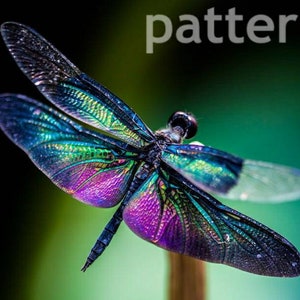 Purple dragonfly cross stitch pattern, pattern keeper, pdf pattern, counted cross stitch, dragonfly cross stitch, nature pattern