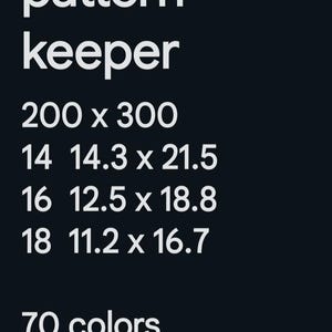 May include: A pattern keeper for a Yorkie dog breed. The pattern is 200 x 300 inches and has 70 colors. It includes 12 pages with different sizes: 14 inches by 14.3 inches by 21.5 inches, 16 inches by 12.5 inches by 18.8 inches, and 18 inches by 11.2 inches by 16.7 inches.