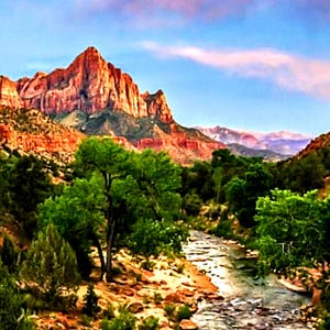 Zion national Park cross stitch, UPDATED!, mountains cross stitch, scenic cross stitch, landscape pattern, pattern keeper, large pattern