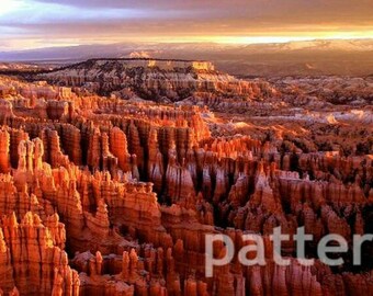 Bryce canyon national Park, cross stitch pattern, counted cross stitch, pattern keeper, utah pattern, desert cross stitch, Southwest pattern