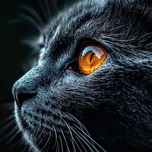 Cat silhouette, large pattern, pattern keeper, counted cross stitch, PDF pattern, gray cat profile, cat pattern