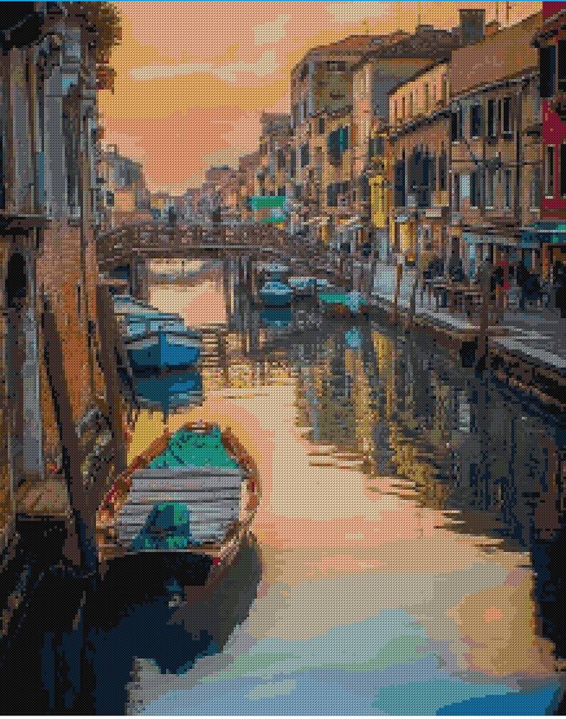 Venice Cross Stitch Pattern Italy Cross Stitch Venice Etsy