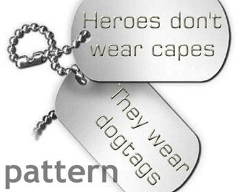Cross stitch pattern, dog tags cross stitch, pattern keeper, military pattern, military cross stitch, patriotic cross stitch