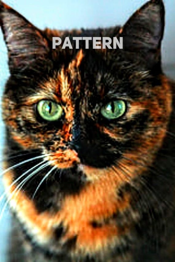 小物 GIRLS DON'T CRY TORTOISESHELL PATTERN Tortoise Shell Cat Cross Stitch, Memorial Day Sale!, Tortie