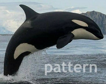 Orca cross stitch pattern, pdf pattern, cross stitch pattern, counted cross stitch, wildlife pattern, whale pattern, pattern keeper