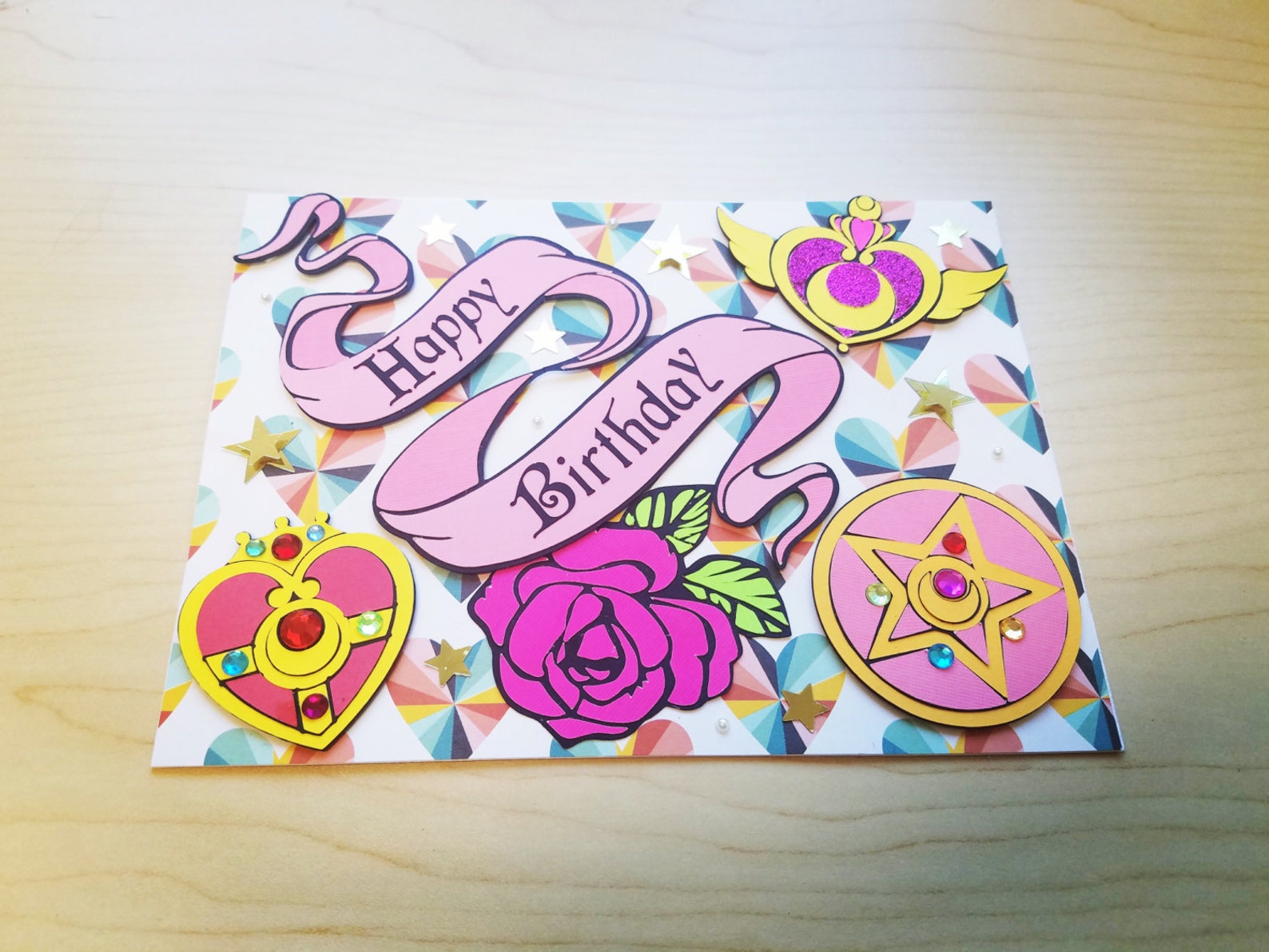 Sailor Moon Birthday Card Handmade Unique 3D-Birthday Card | Etsy