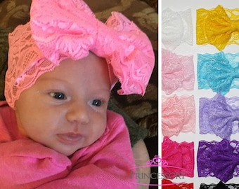 lace baby headbands, baby headband, baby girl headband, baby gift, newborn headband, infant headband, baby lace headband, Baby shower