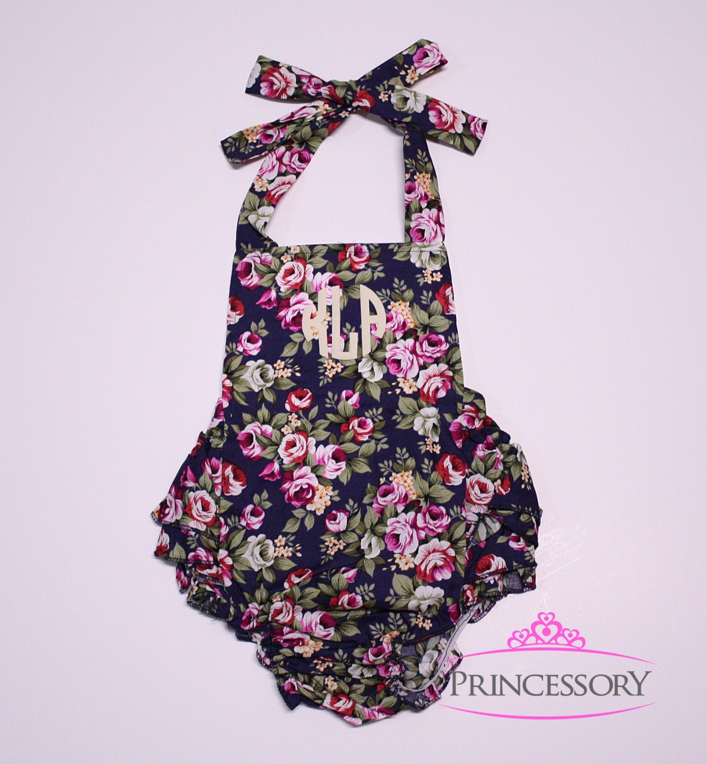 Baby Girl Romper Baby Romper Monogram Bubble Romper Baby Etsy