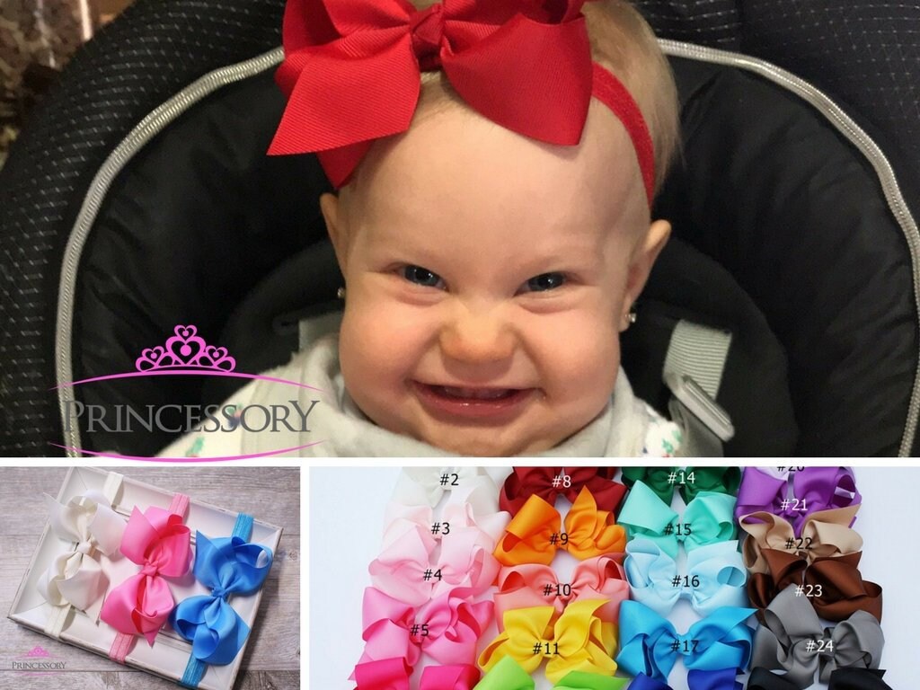 Newborn Headband Infant headband baby Headband Bows Baby Girl Etsy