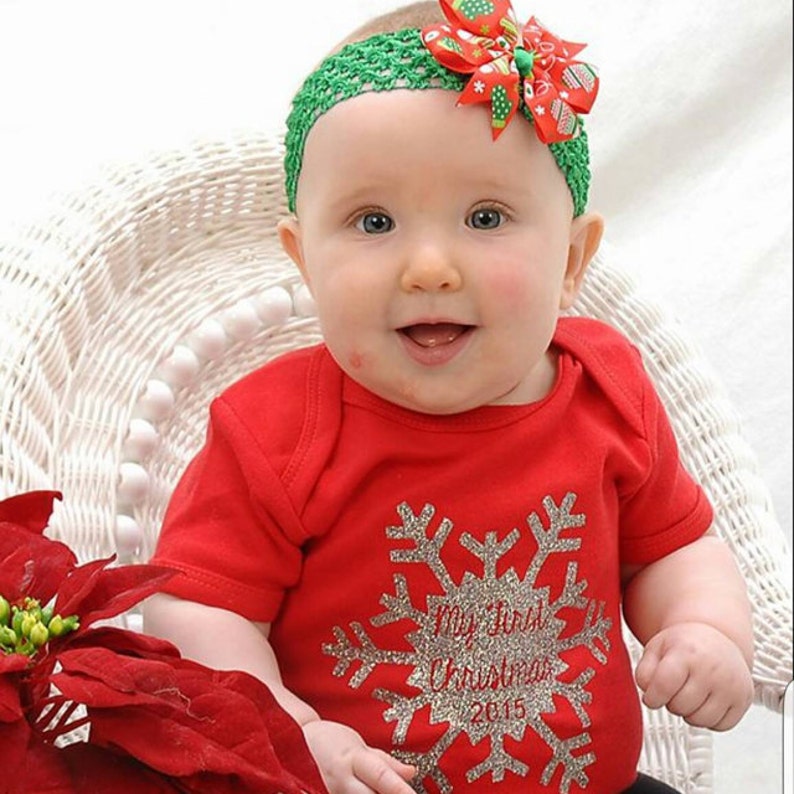 Christmas Headband Baby Girl Headband Newborn Christmas Etsy