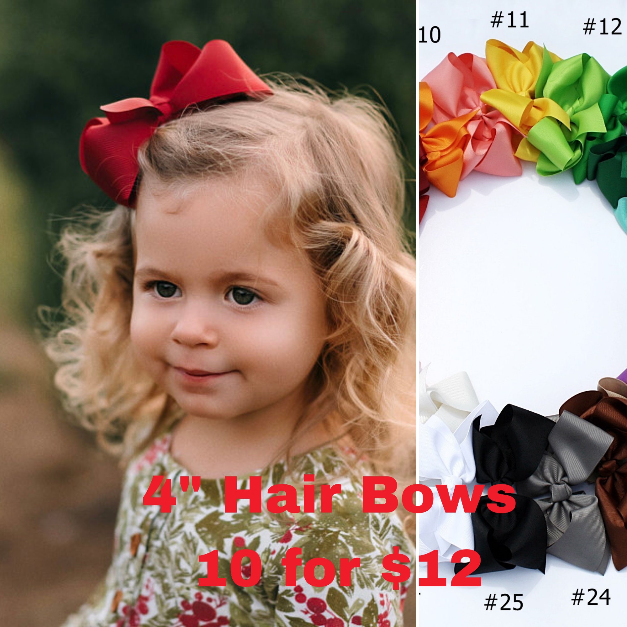 Hair Bows Baby Girl Hair Bows for Girls Baby Gift 4 Inch - Etsy