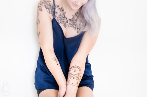 Durin S Door Temporary Tattoo Etsy