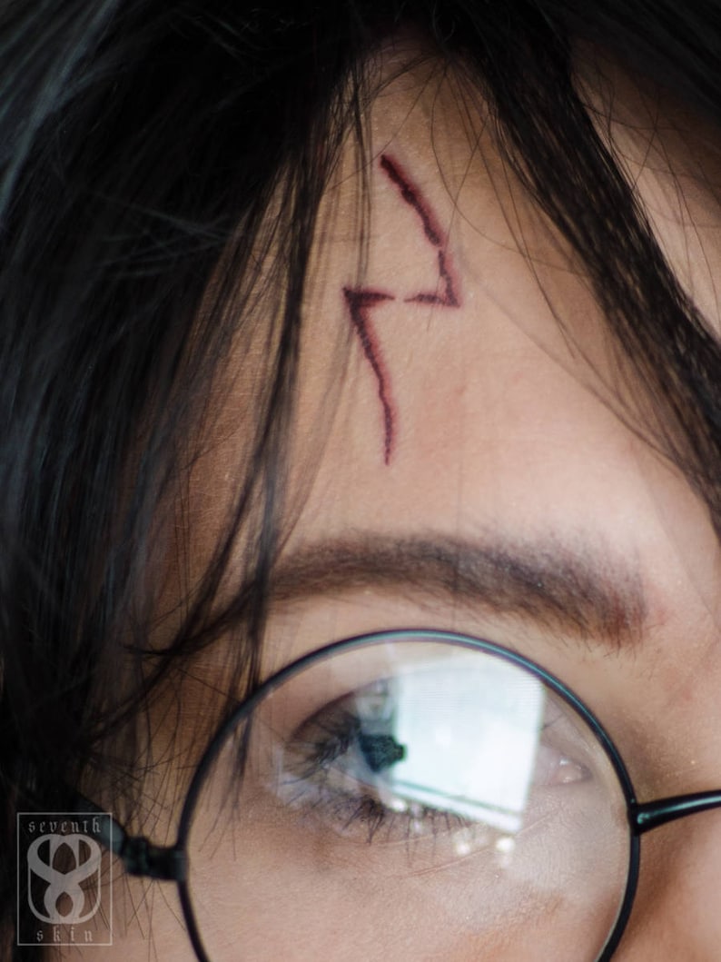 Realistic Lightning Bolt Scar Tattoo Cosplay Harry Potter Etsy