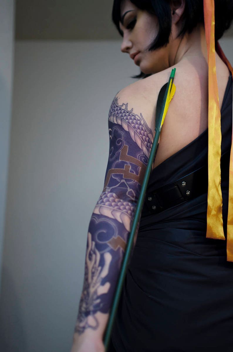 Hanzo Cosplay Tattoo Sleeve Etsy