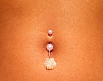 Sunrise Shell Bellybutton ring