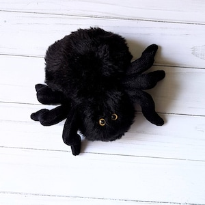 Little black spider baby, plush spider, soft toy spider, stuffed tarantula, baby toy spider, teddy toy spider, stuffed spider