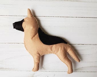 German shepherd toy felt stuffed dog felt toy dog stuffed animals toy Plush dog Soft dog dog ornaments