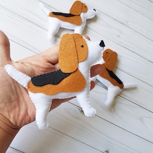 beagle dog toy felt animal dog stuffed decor baby ornament soft dog beagle love cute dog toy
