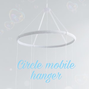Baby mobile frame round, circle mobile hanger, felt mobile circle, nursery decor, we sew the mobile on our own, Order colors of the circle