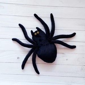 Stuffed toy spider Black Jump, plush spider cute little tarantula, Halloween black spider , stuffed animals soft spider, halloween gift