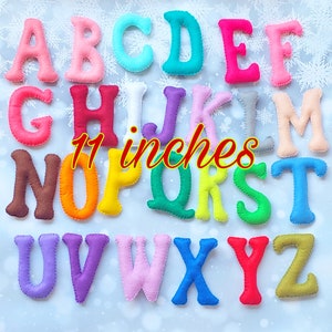 Abecedario de fieltro colorido - Abecedario de fieltro - Letras de fieltro - Juego educativo - Preescolar - Abecedario hecho a mano - Abecedario relleno - ABC de fieltro