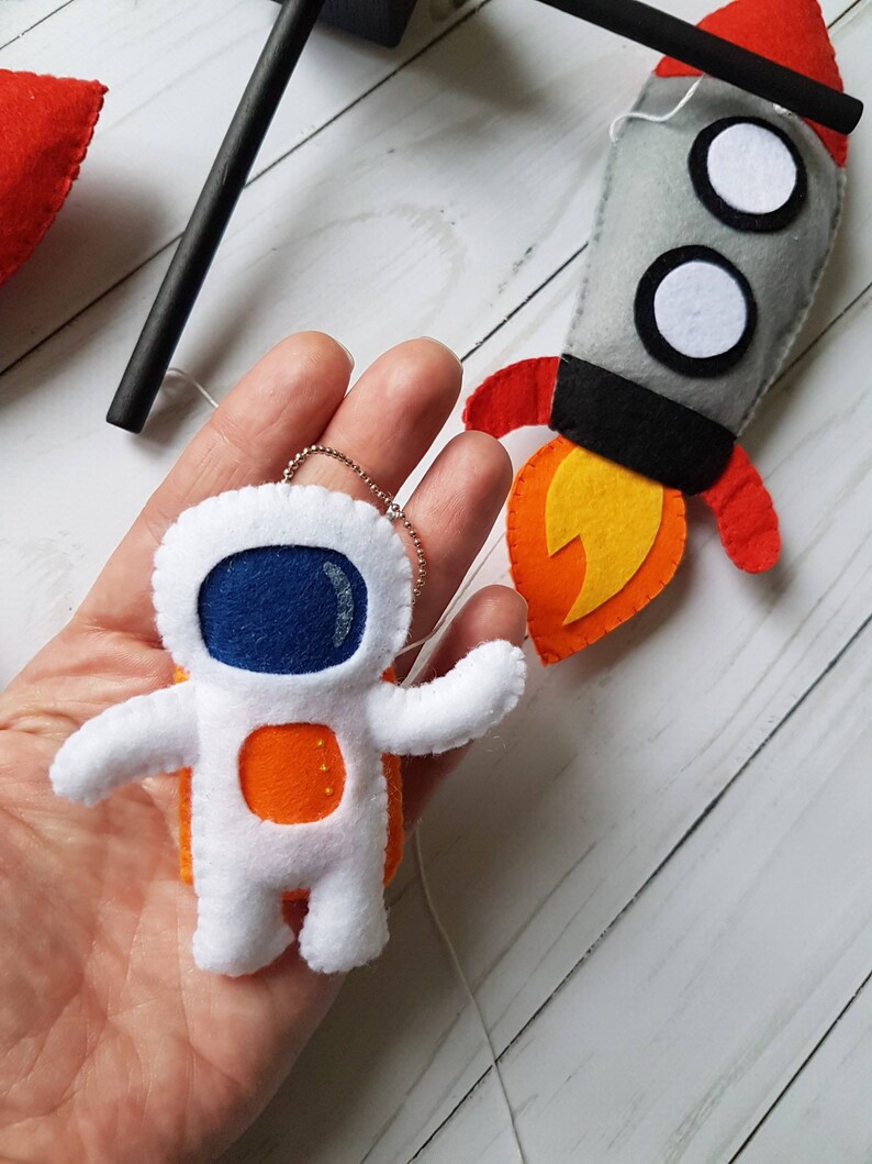 Space Baby Crib Mobile Solar System Spaceship Astronauts Etsy